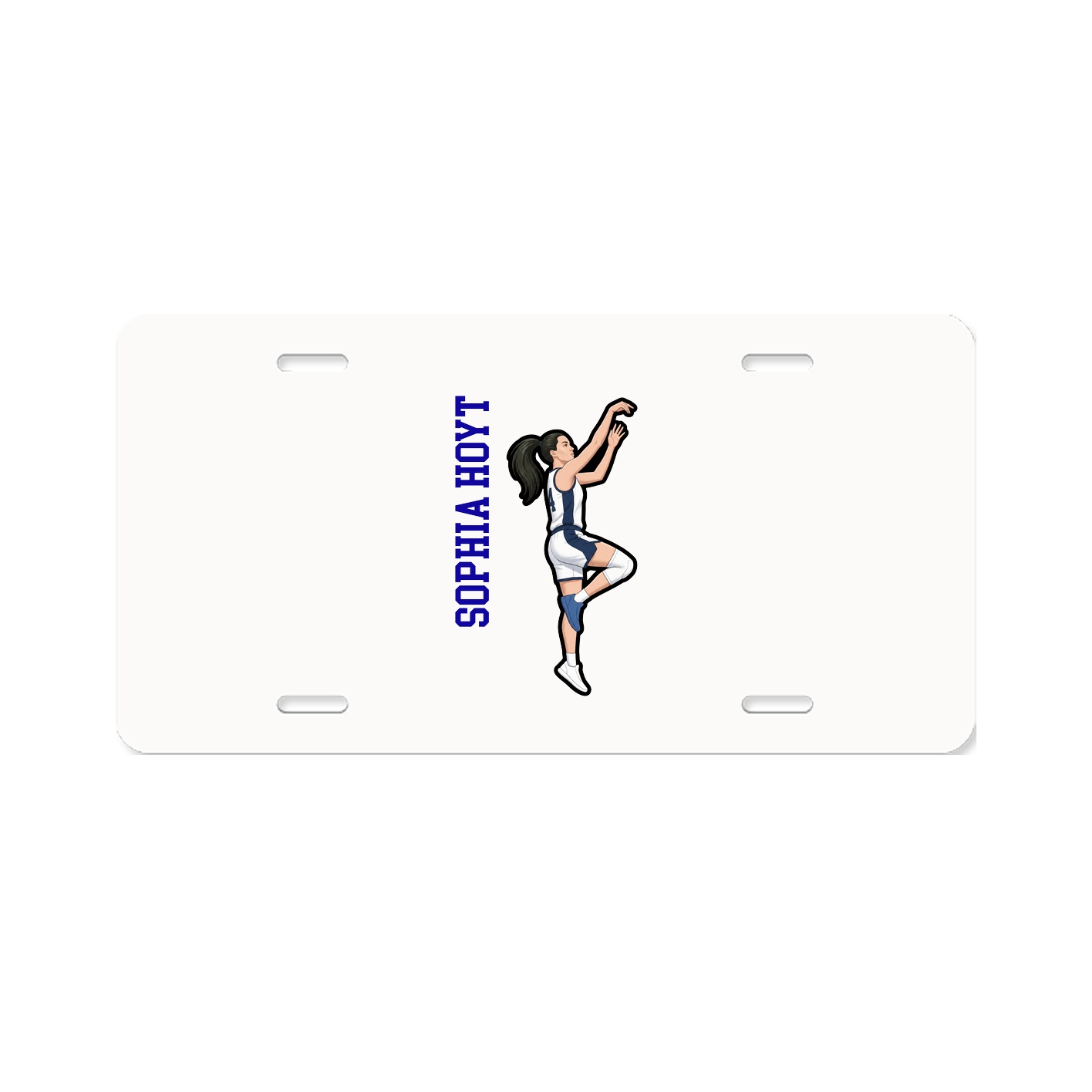 License Plate — Name Vertical in Classic