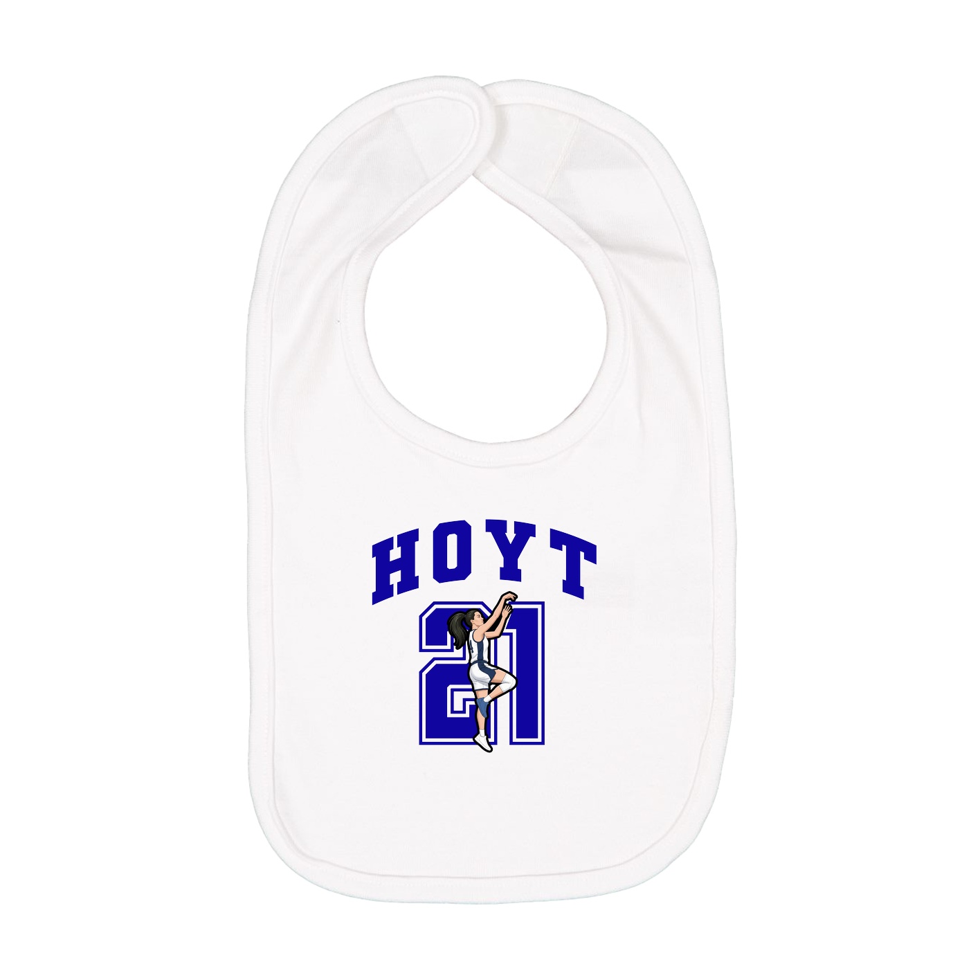 Infant Bib — Number in White