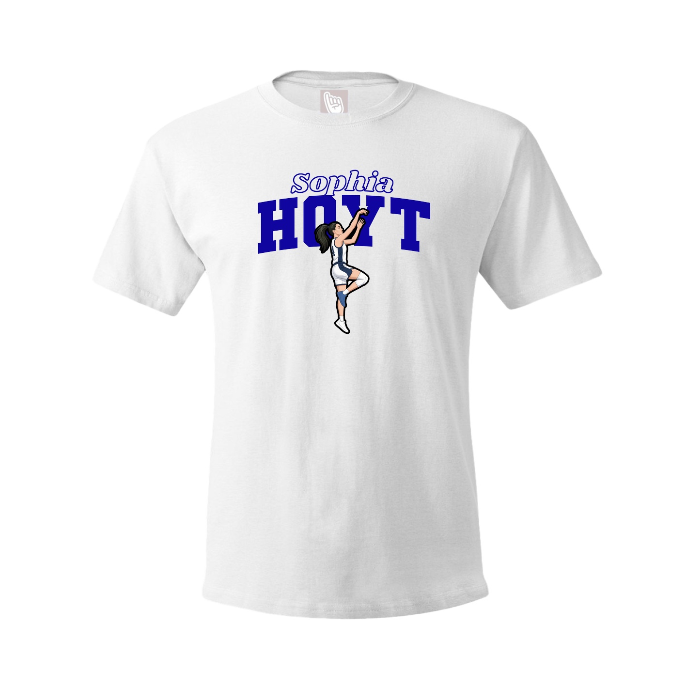 Youth Tee — Name Arch in White