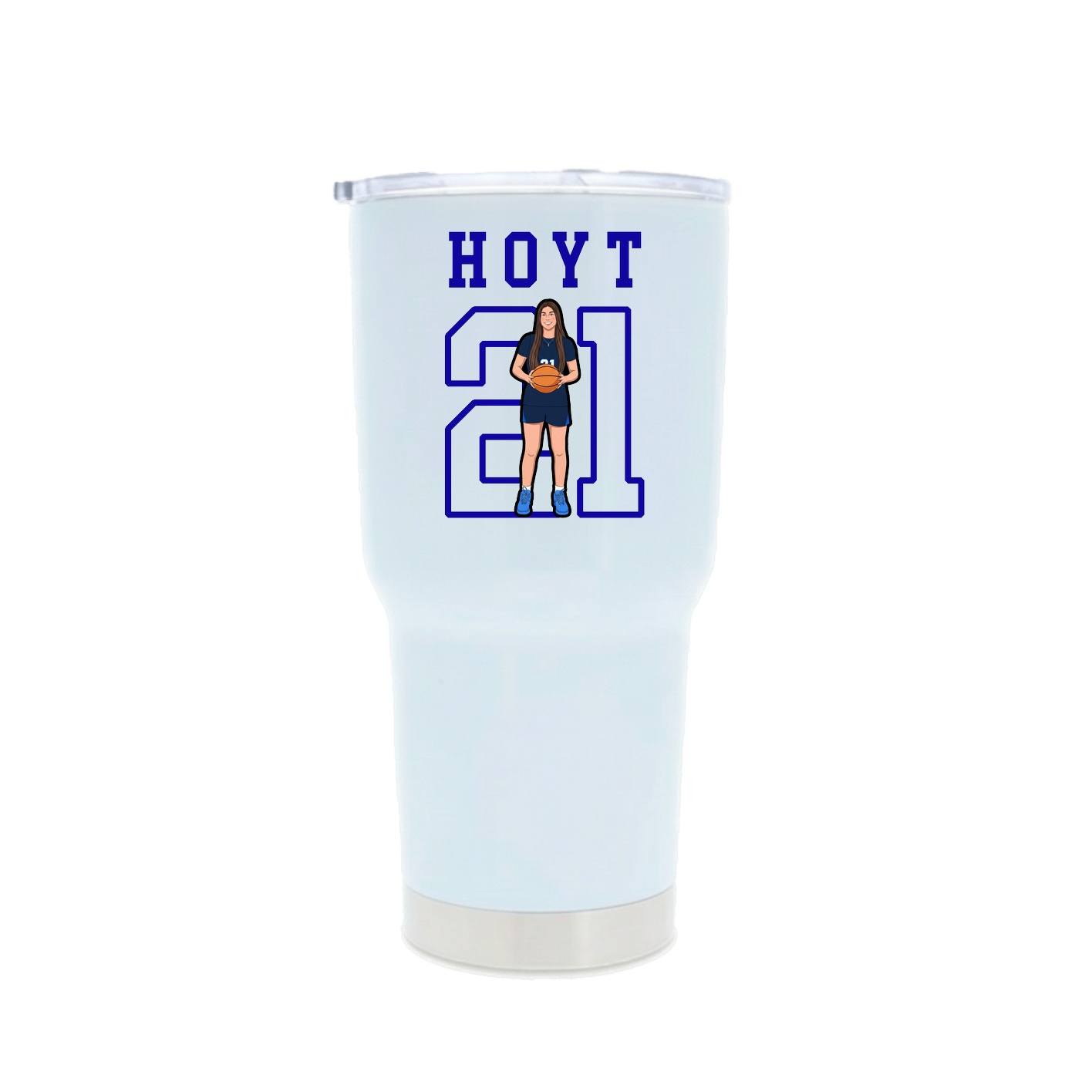 30oz Stainless Steel Tumbler — Shirsey in White