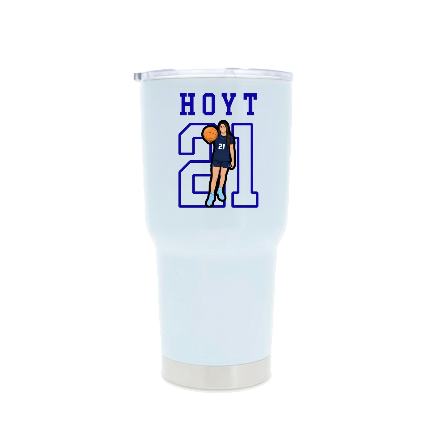 30oz Stainless Steel Tumbler — Shirsey in White