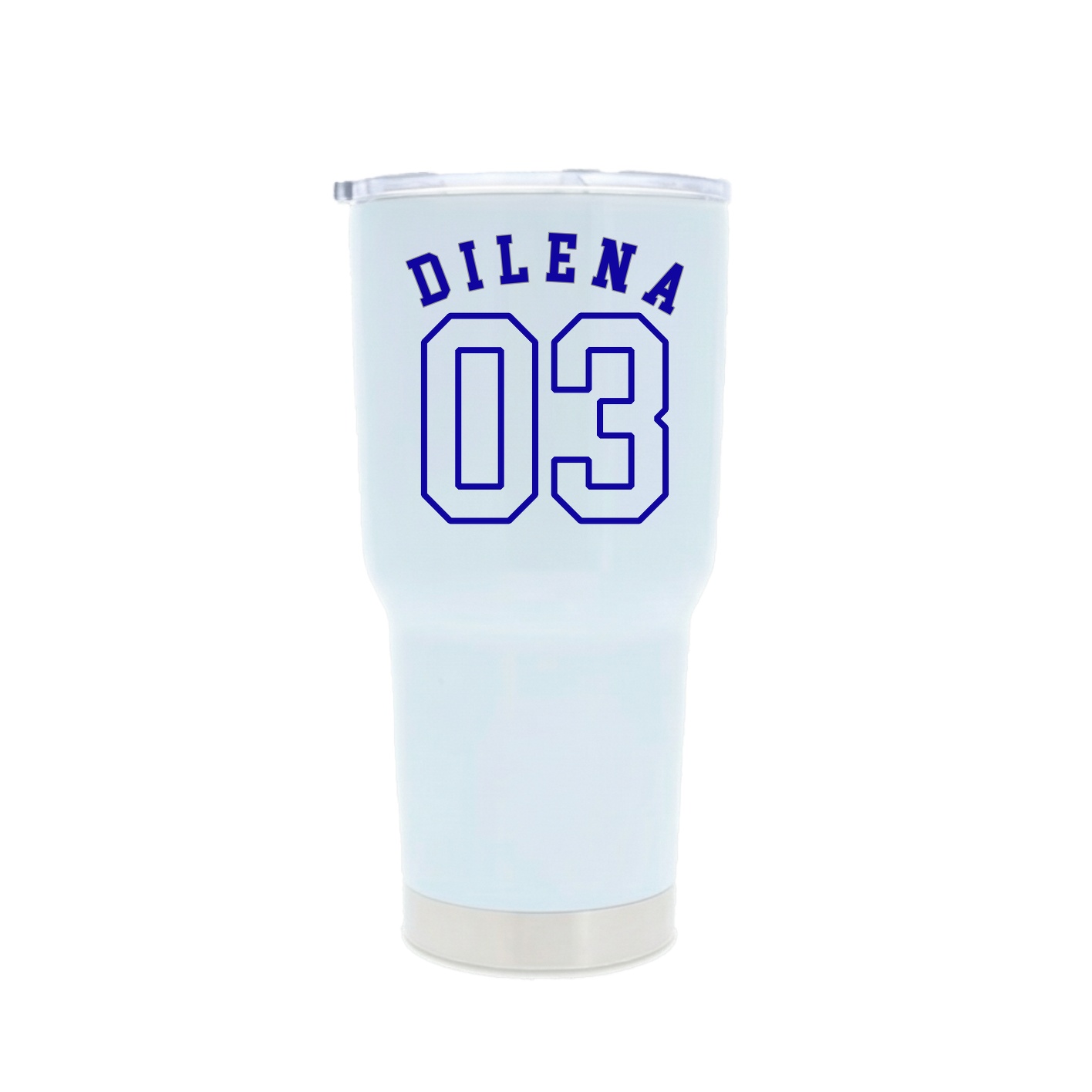 30oz Stainless Steel Tumbler — Shirsey Arch in White