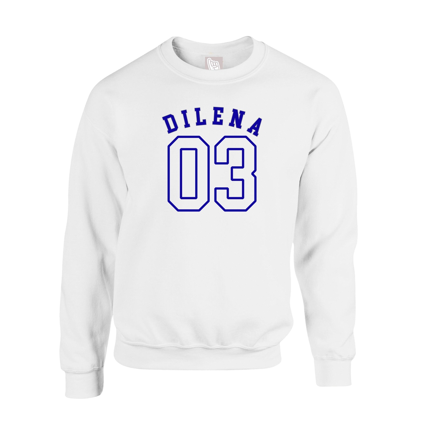 Fleece Crew — Shirsey Arch in White