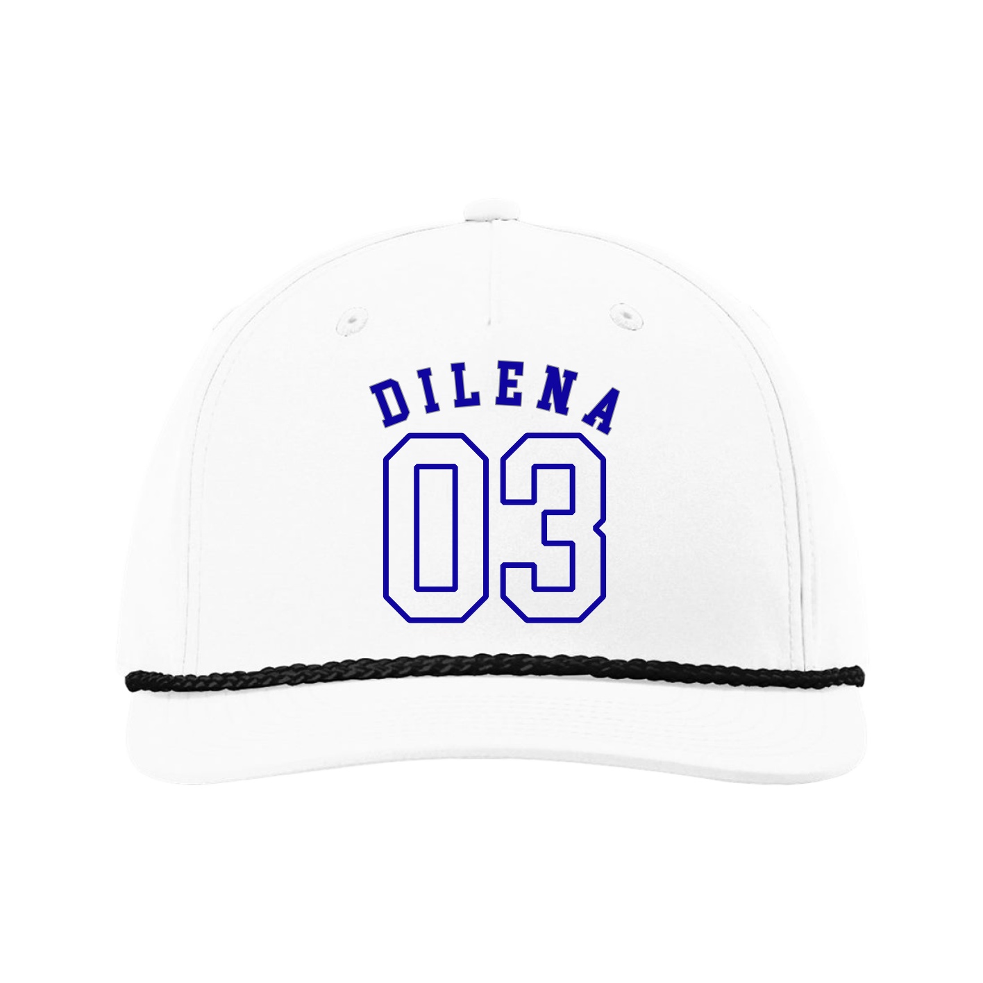 Five-Panel Classic Rope Cap — Shirsey Arch in White