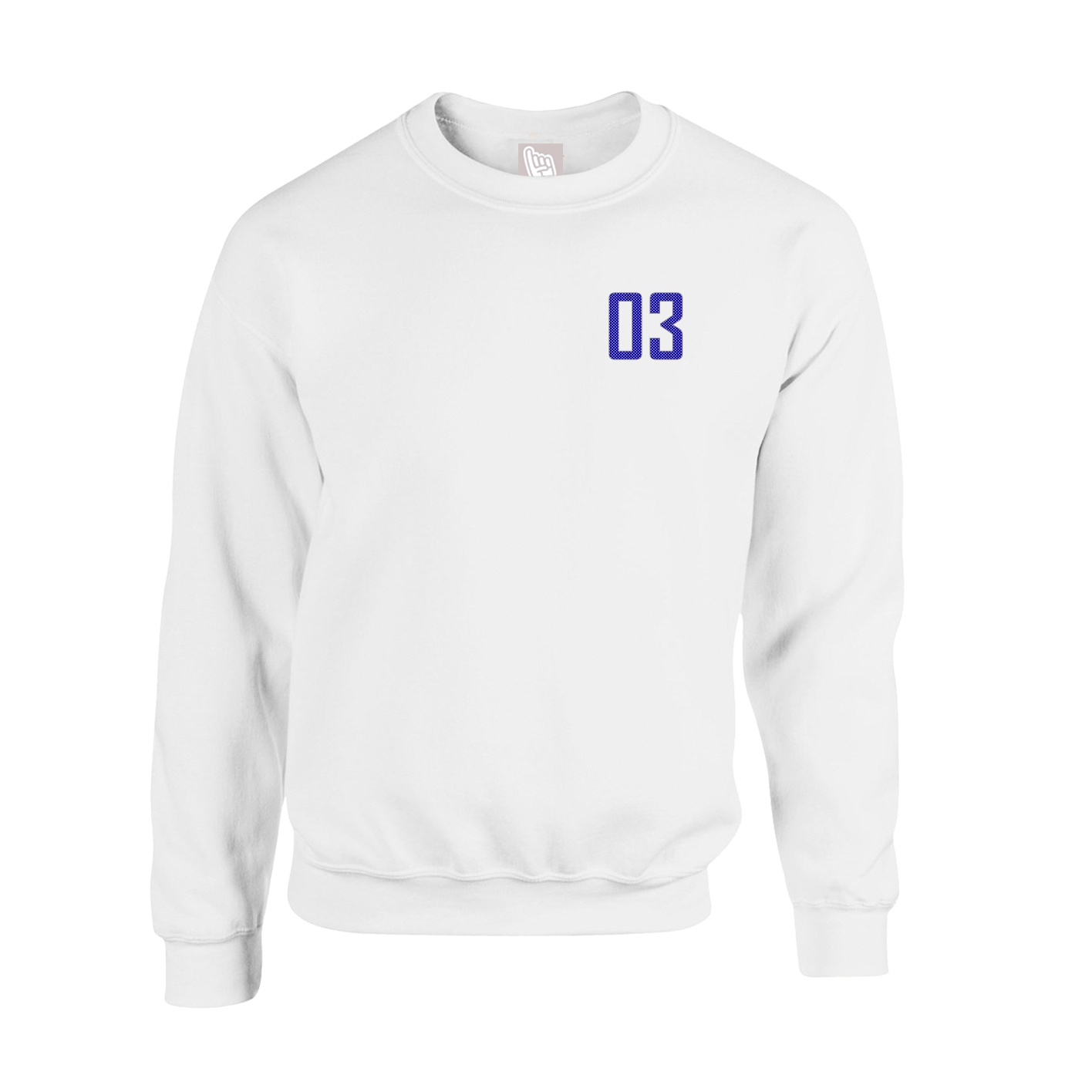 Fleece Crew — Front Shirsy in White