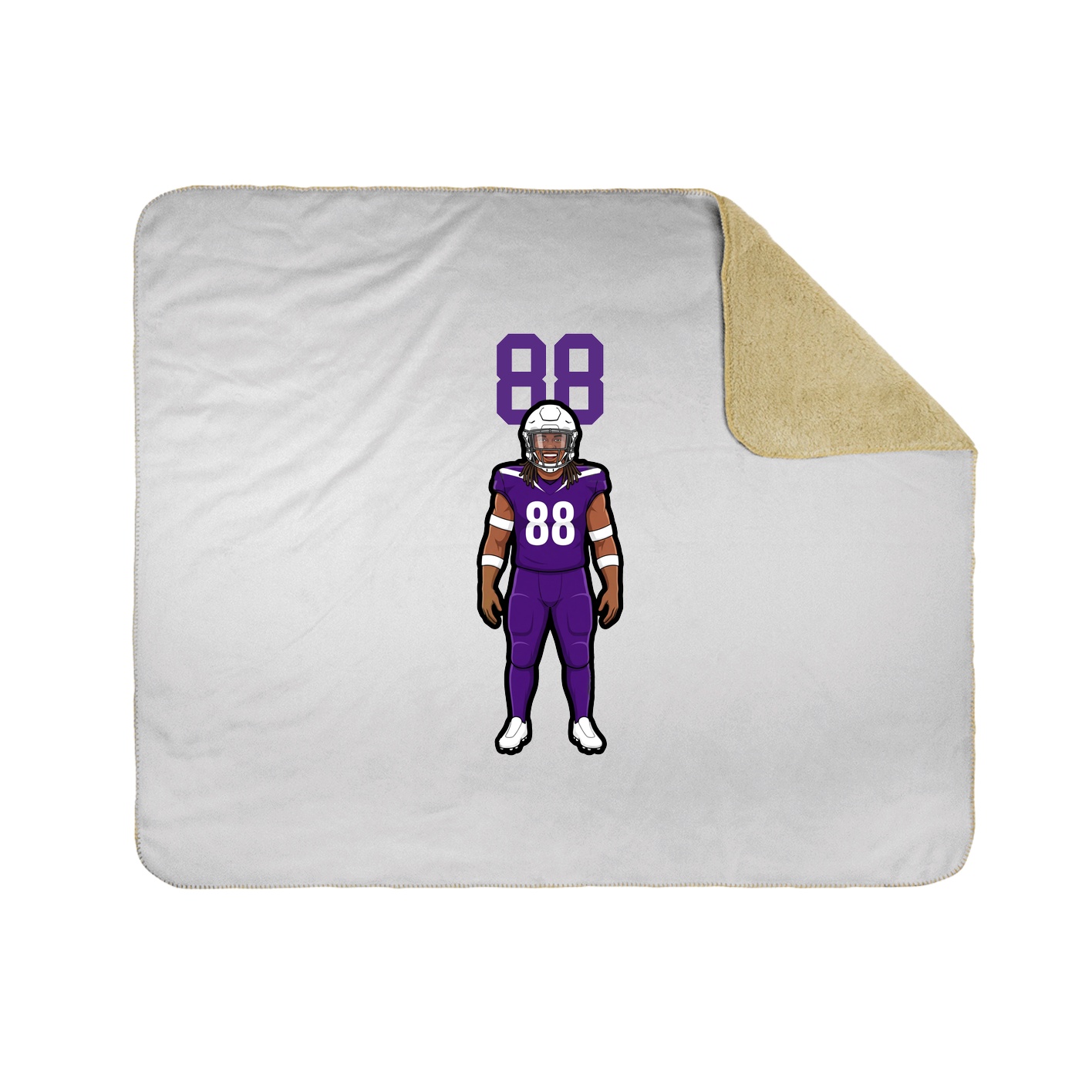 Throw Blanket — Number Top in White