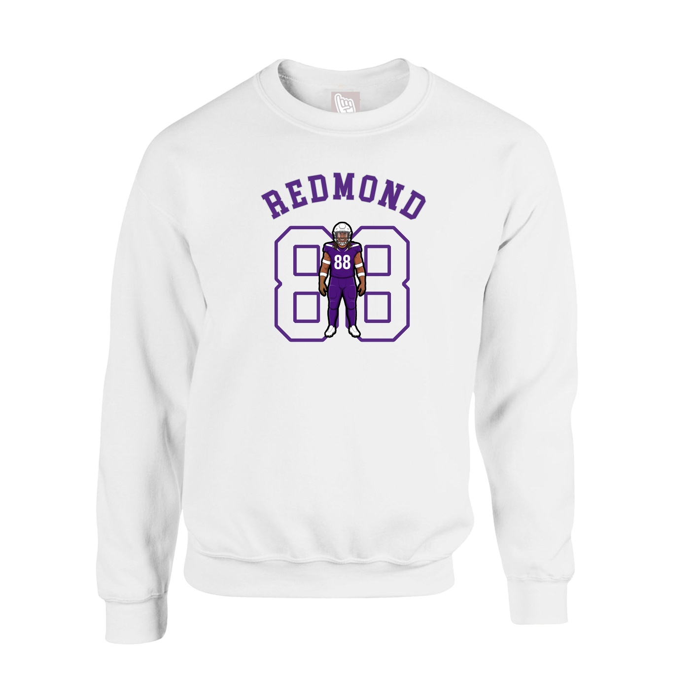 Fleece Crew — Shirsey Arch in White