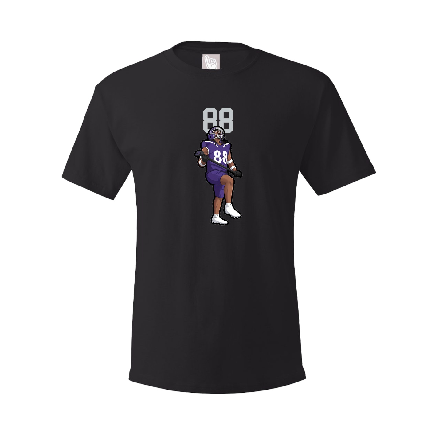 Youth Tee — Number Top in Black