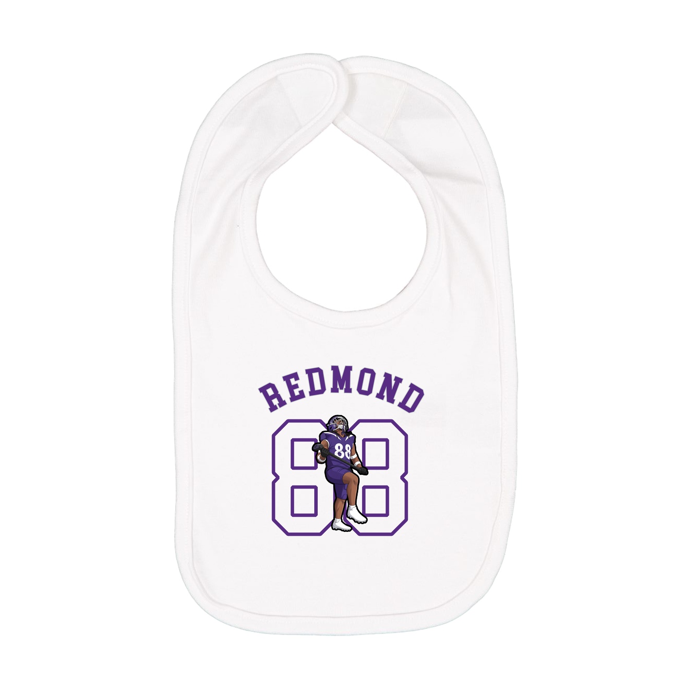 Infant Bib — Shirsey Arch in White