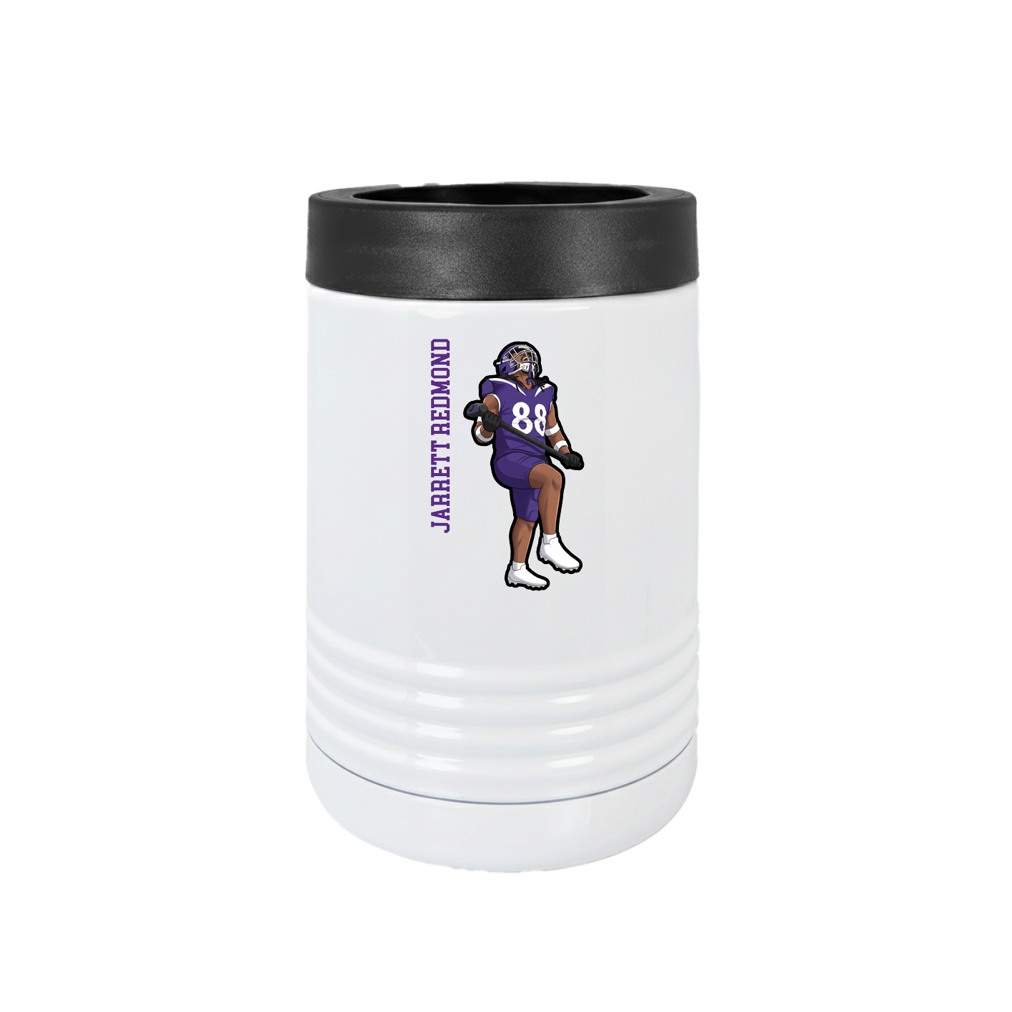 Beverage Holder — Name Vertical in White