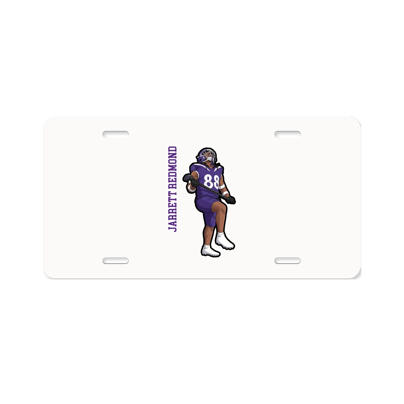 License Plate — Name Vertical in Classic
