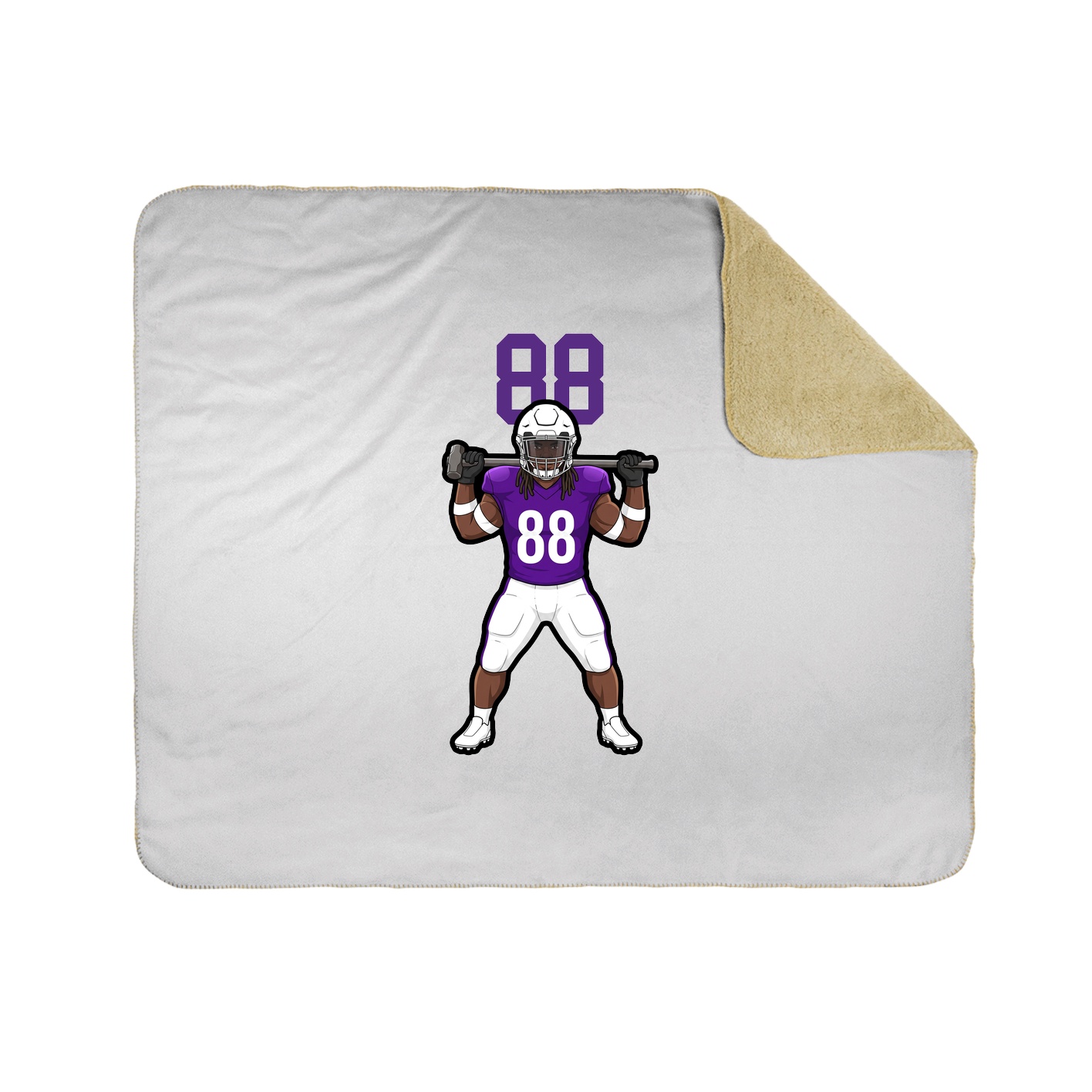 Throw Blanket — Number Top in White