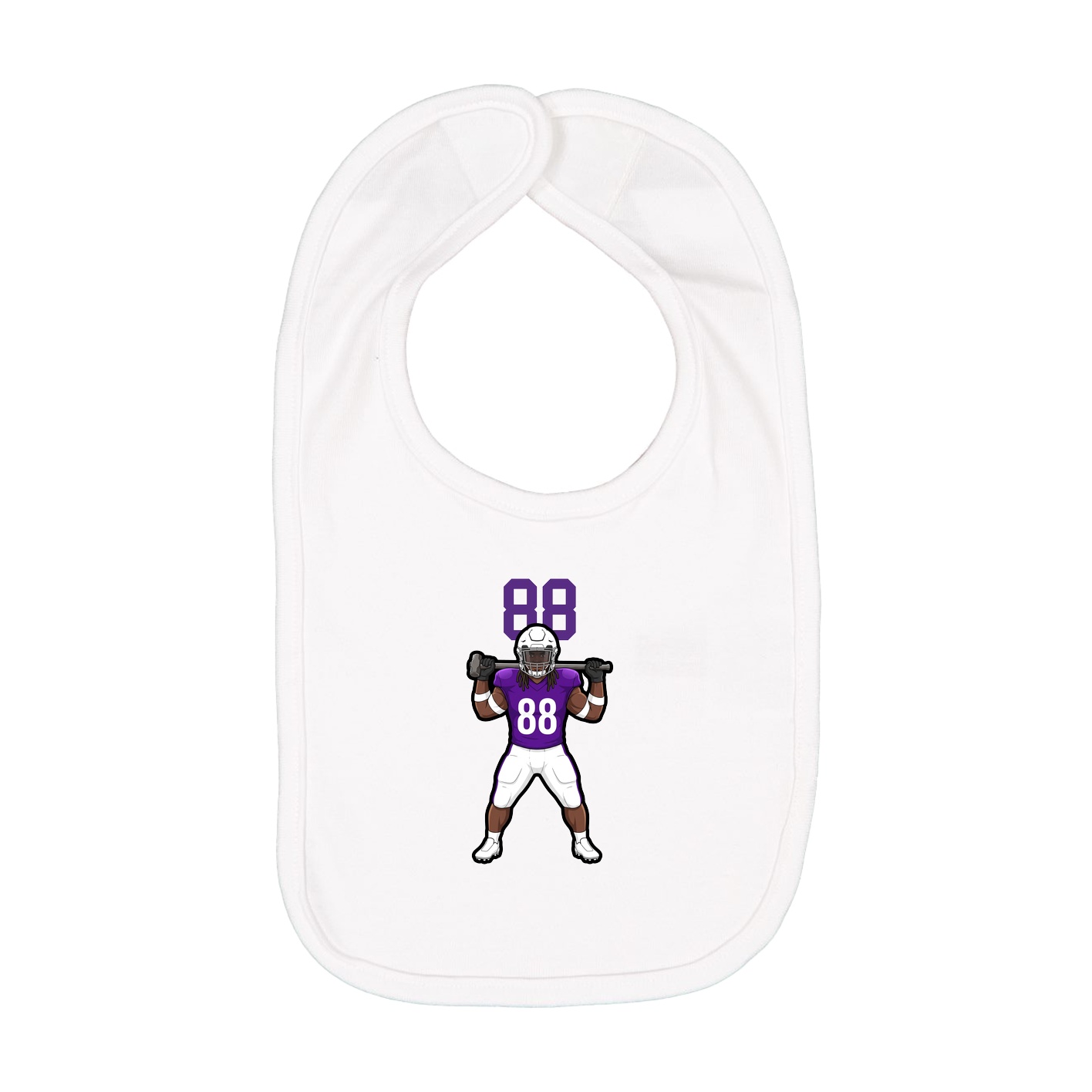 Infant Bib — Number Top in White