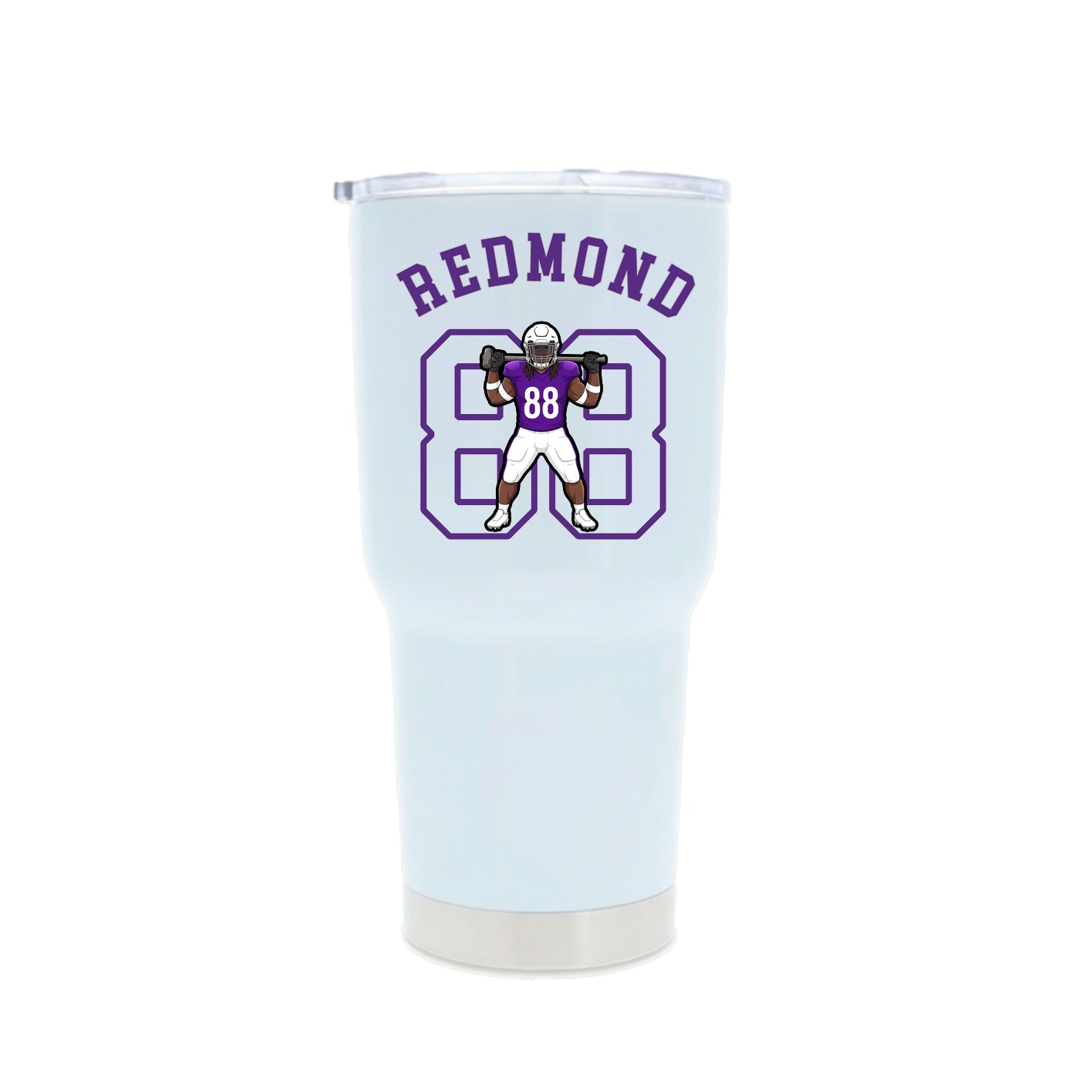 30oz Stainless Steel Tumbler — Shirsey Arch in White