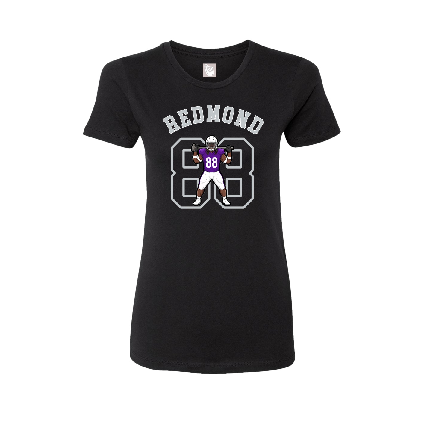 Fitted Women's Tee — Shirsey Arch in Black