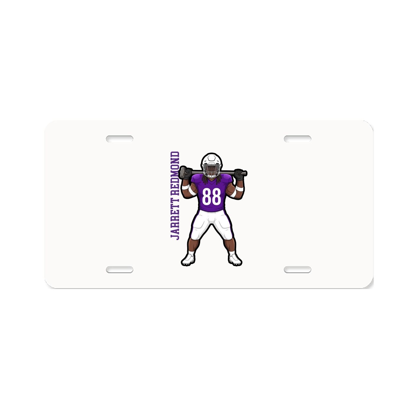 License Plate — Name Vertical in Classic