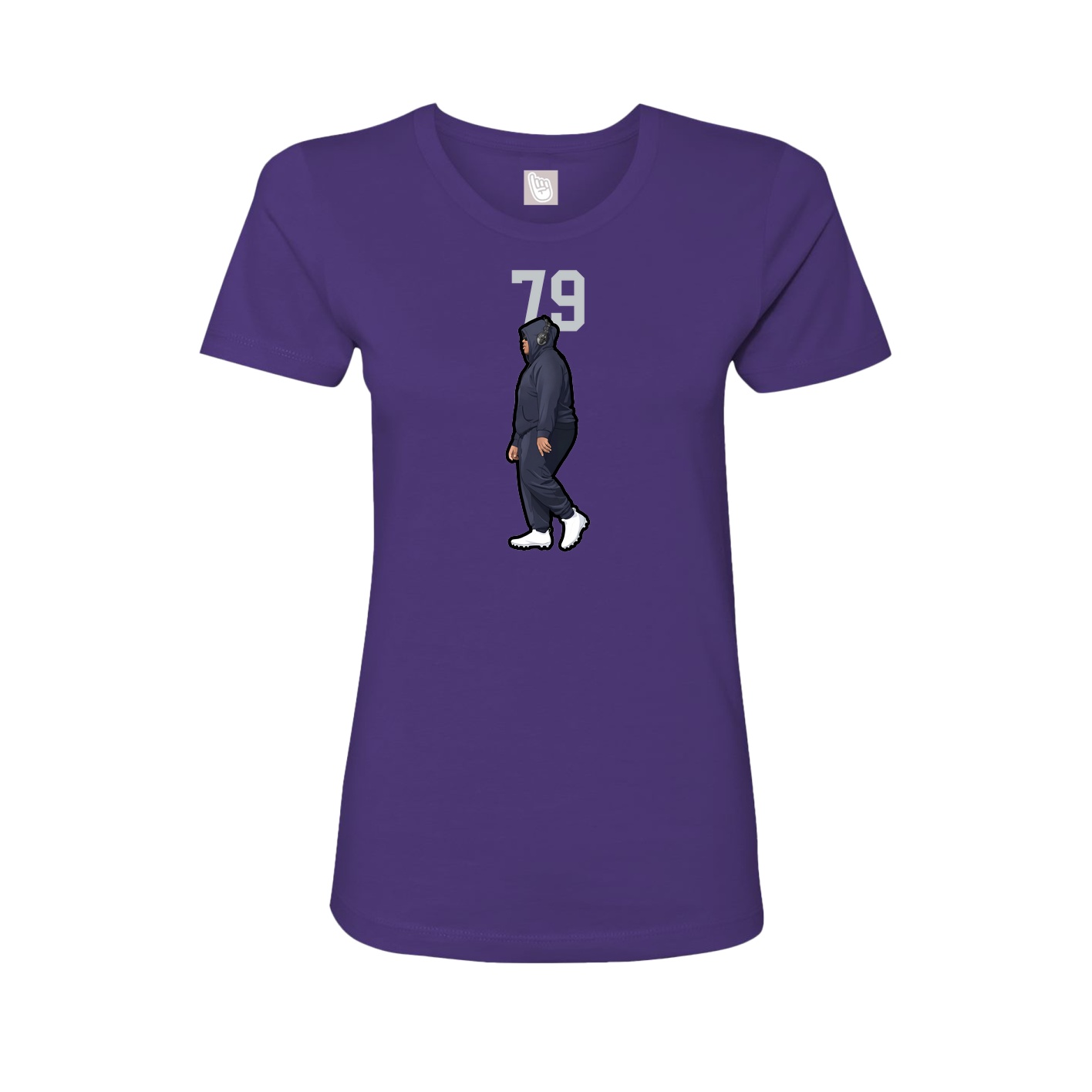 Womens Tee — Number Top in Purple