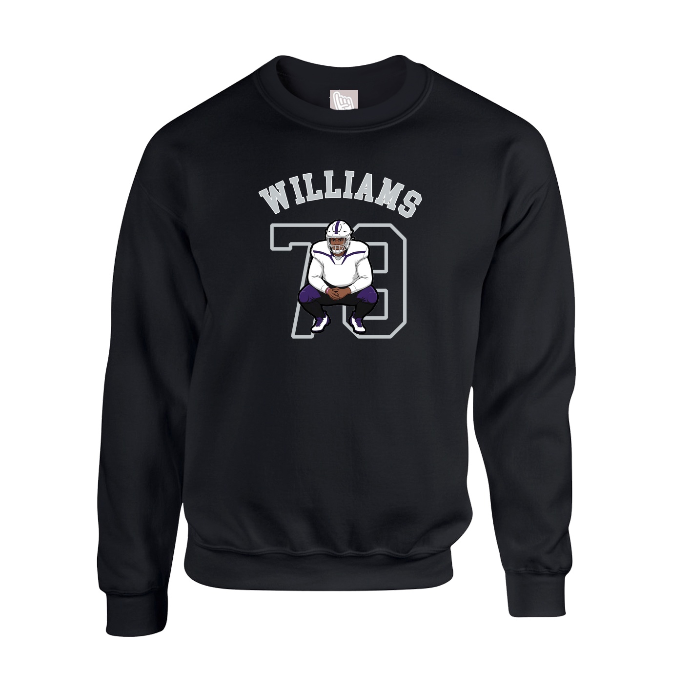 Fleece Crew — Shirsey Arch in Black