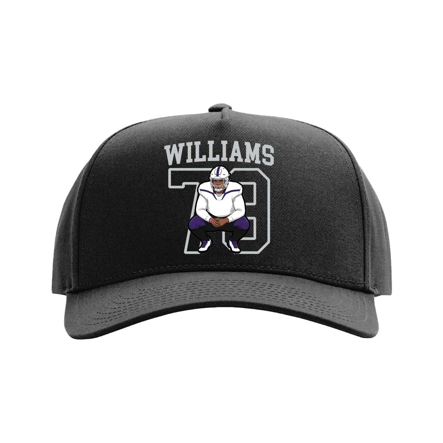 Full Fabric Five-Panel Champ Cap — Shirsey in Black