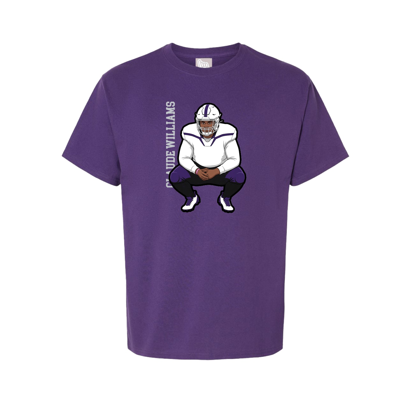 Tee — Name Vertical in Purple