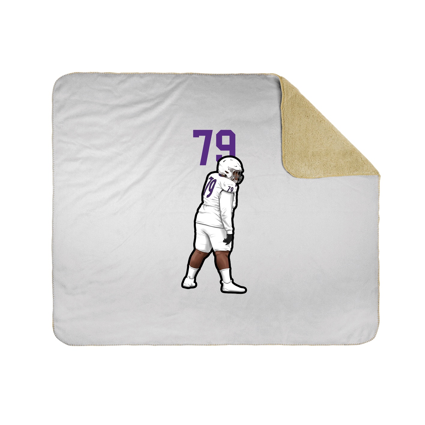 Throw Blanket — Number Top in White