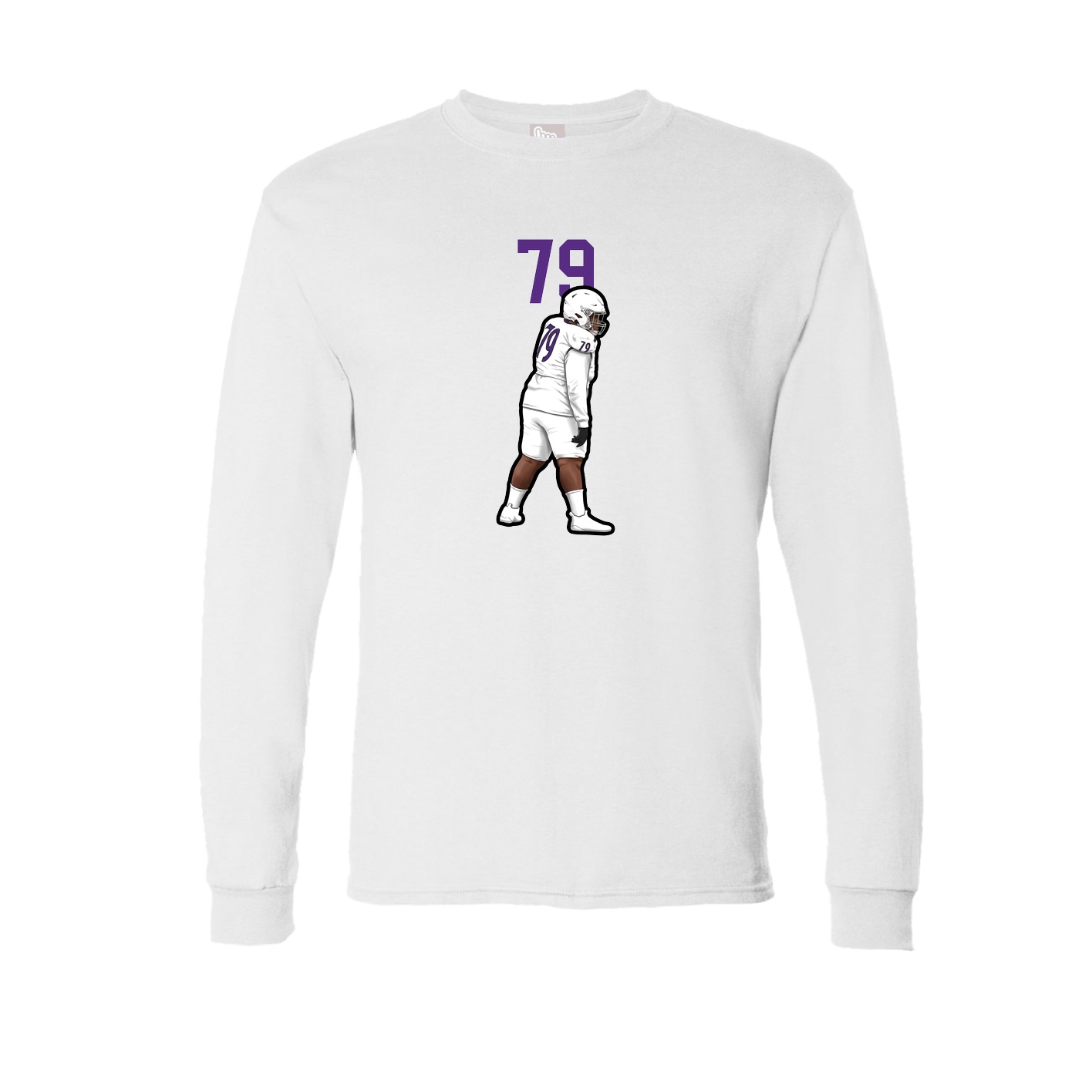 Long Sleeve Tee — Number Top in White