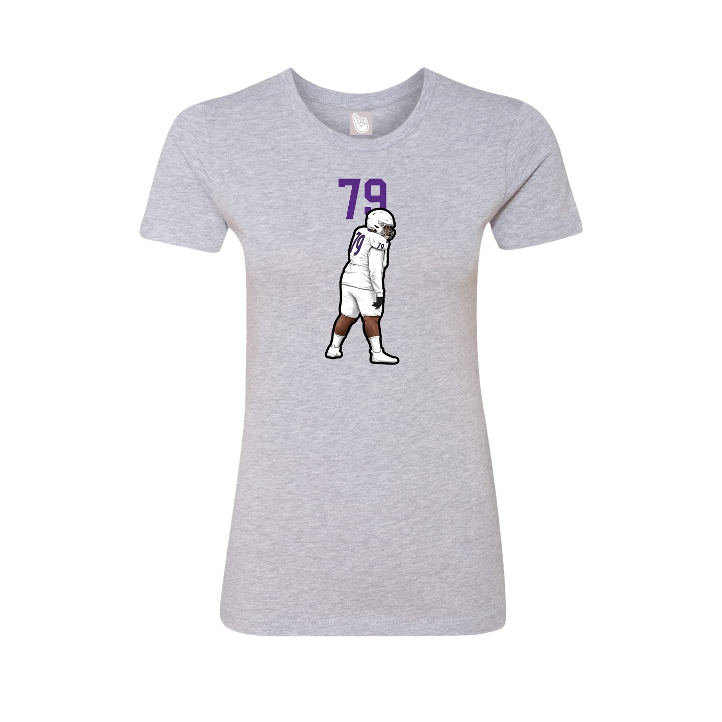 Womens Tee — Number Top in Grey