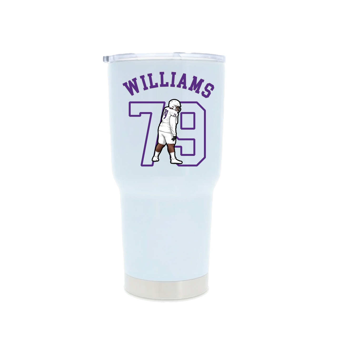 30oz Stainless Steel Tumbler — Shirsey Arch in White
