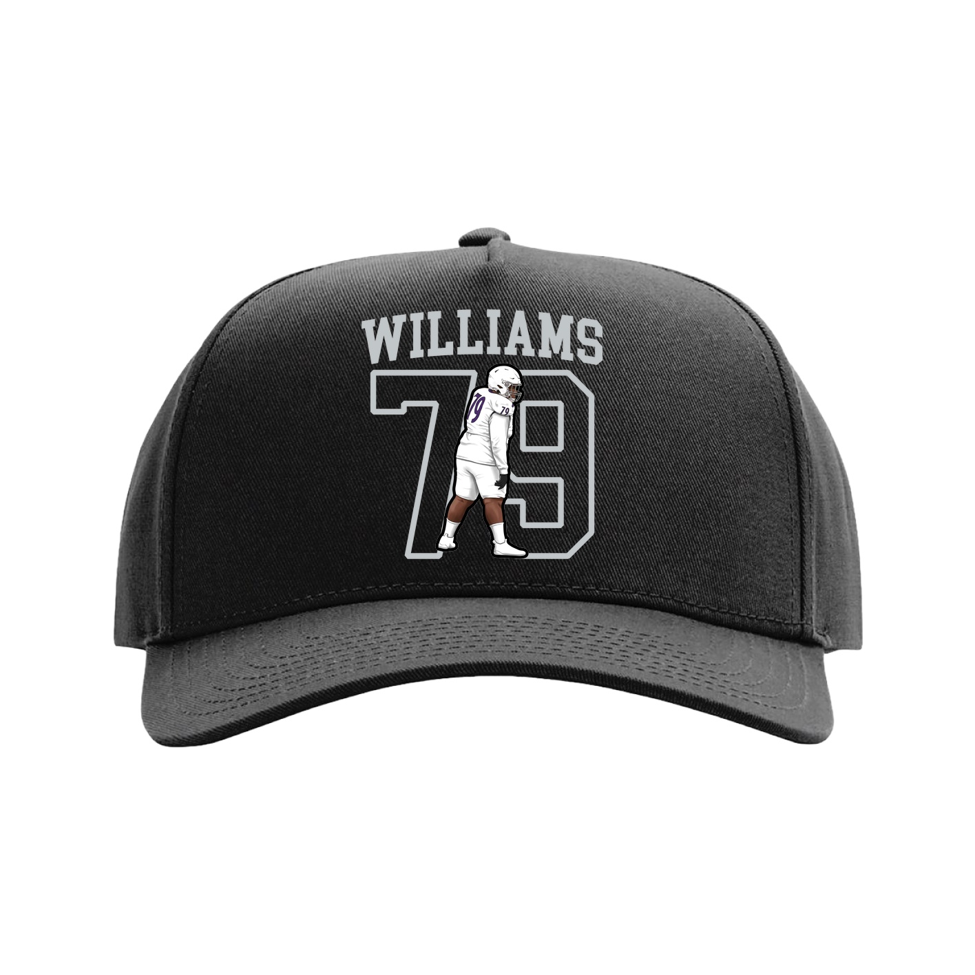 Full Fabric Five-Panel Champ Cap — Shirsey in Black