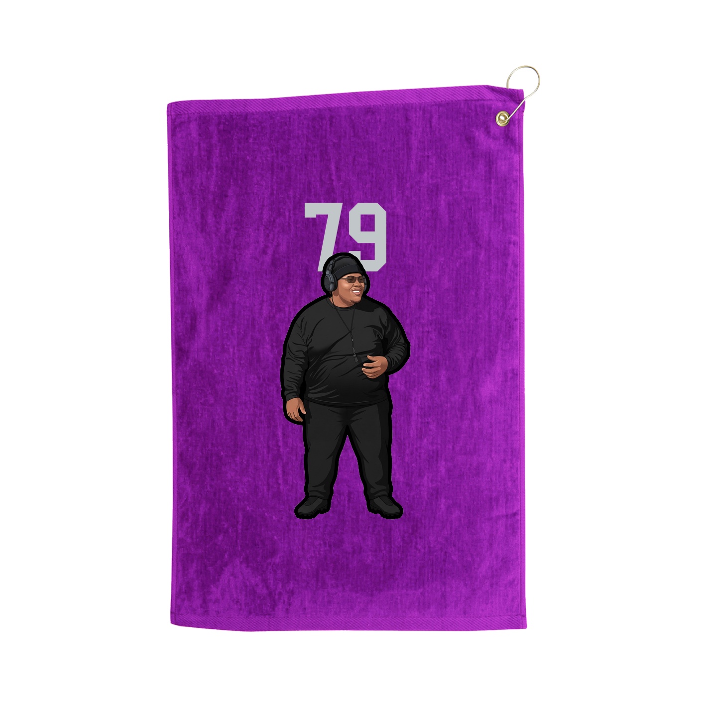 Golf Towel — Number Top in Purple