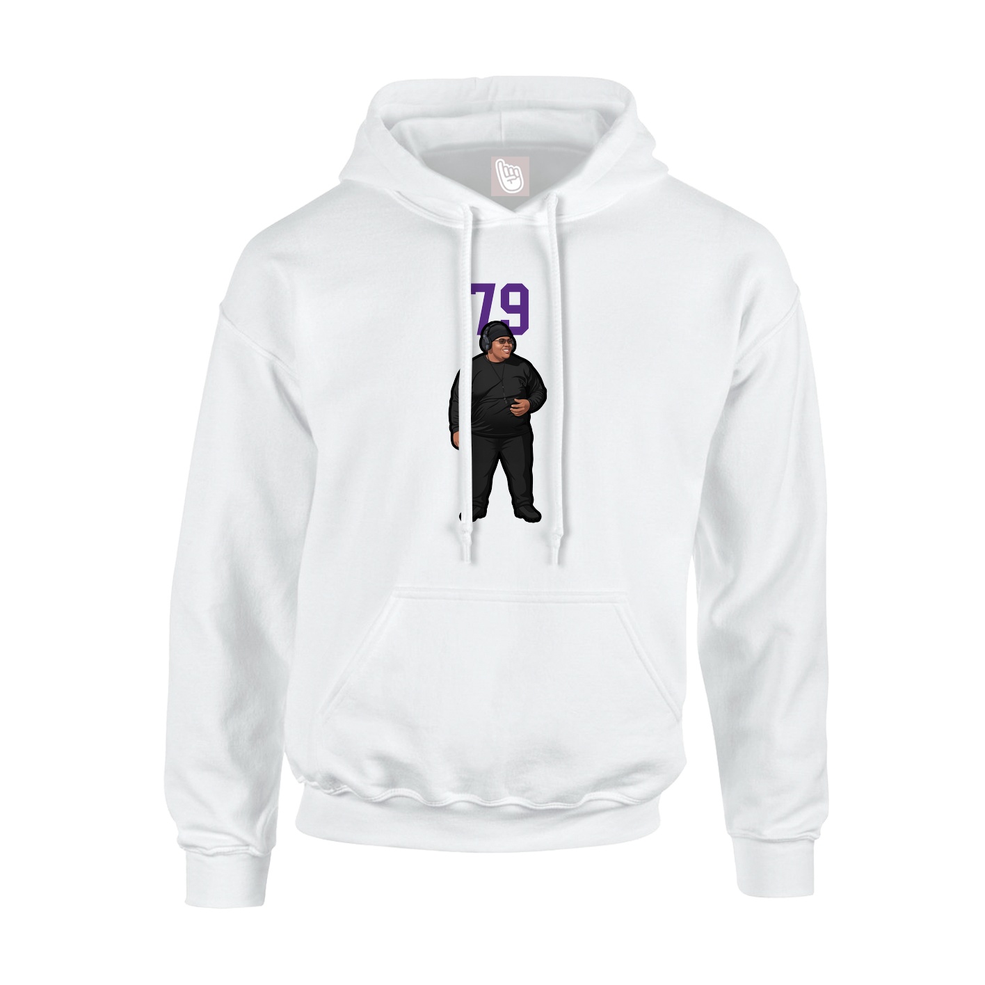Youth Hoodie — Number Top in White