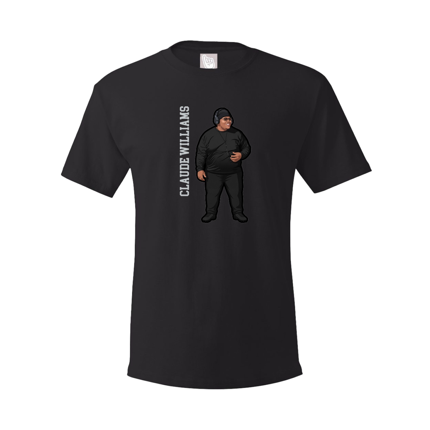 Youth Tee — Name Vertical in Black