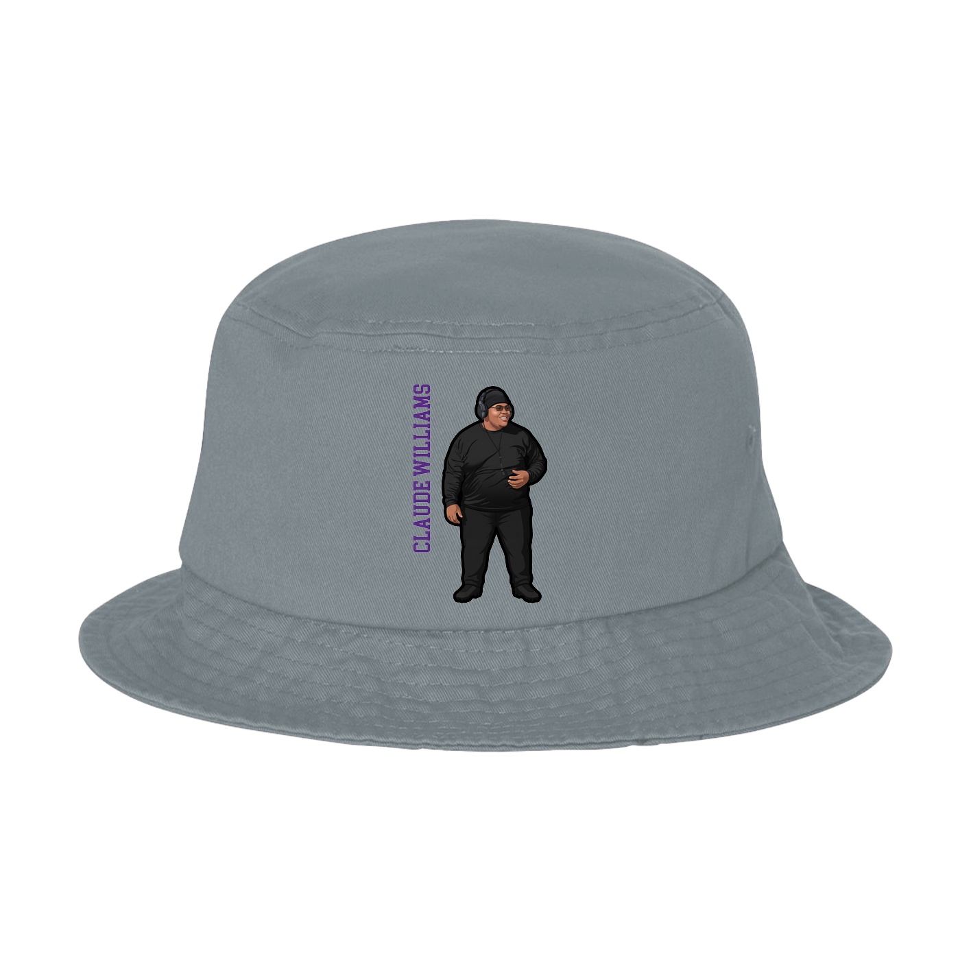 Bucket Cap — Name Vertical in Grey