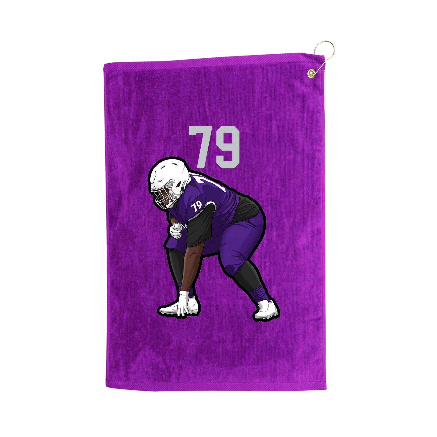 Golf Towel — Number Top in Purple