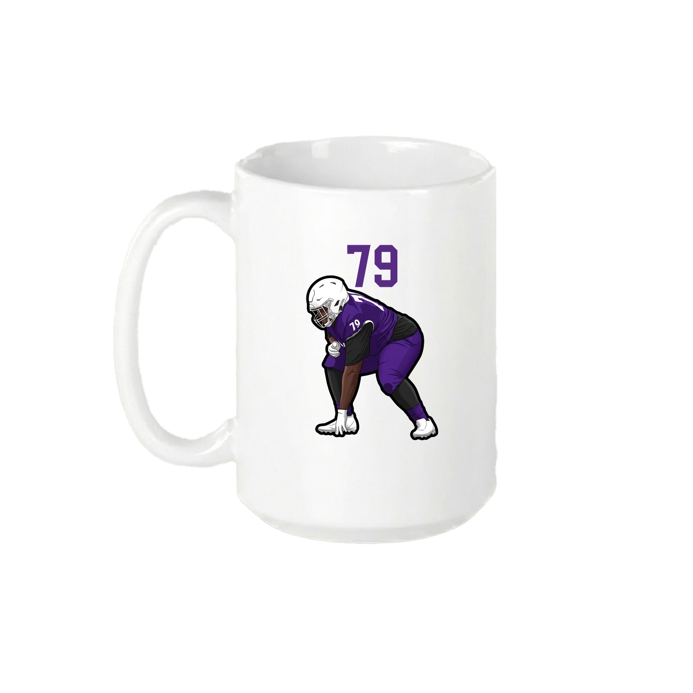 15oz Coffee Mug — Number Top in White