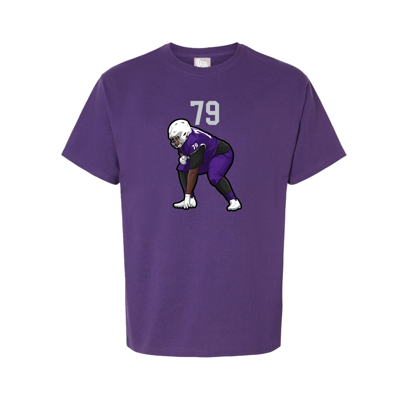 Youth Tee — Number Top in Purple