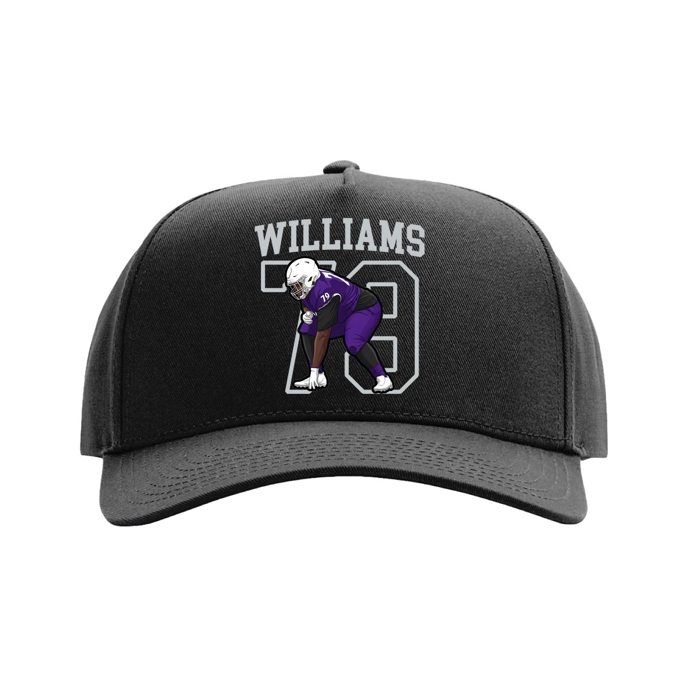 Full Fabric Five-Panel Champ Cap — Shirsey in Black