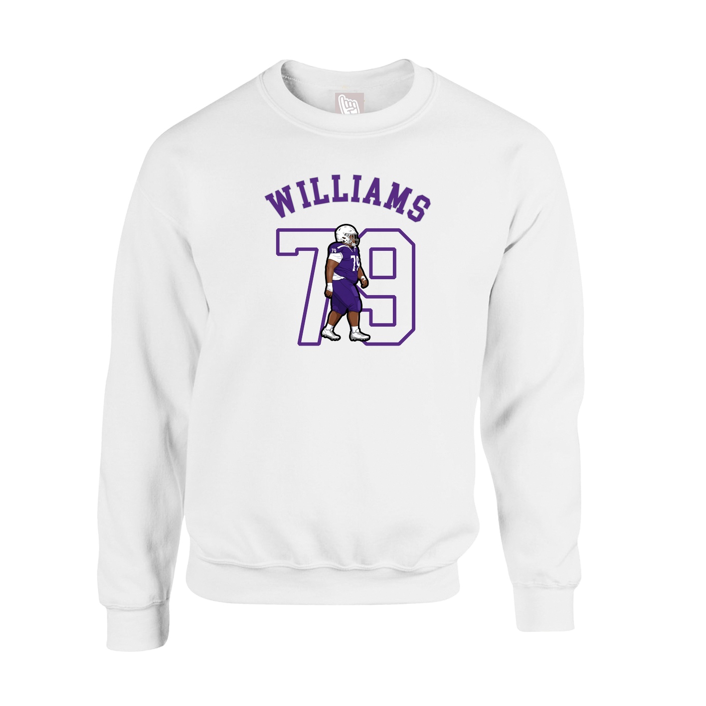 Fleece Crew — Shirsey Arch in White