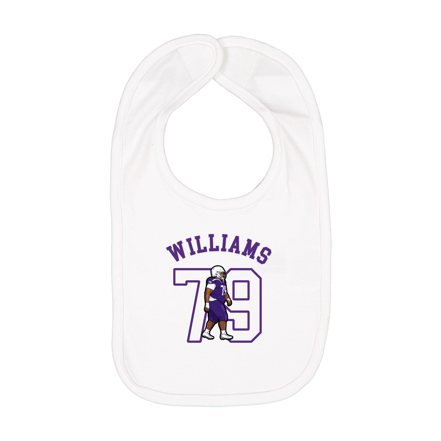 Infant Bib — Shirsey Arch in White