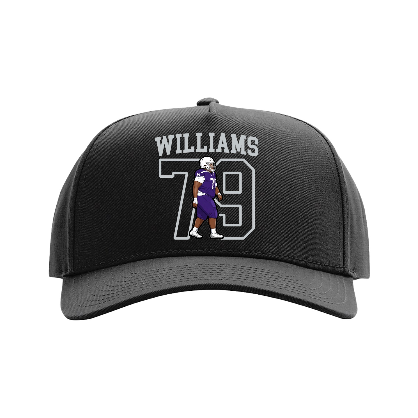 Full Fabric Five-Panel Champ Cap — Shirsey in Black