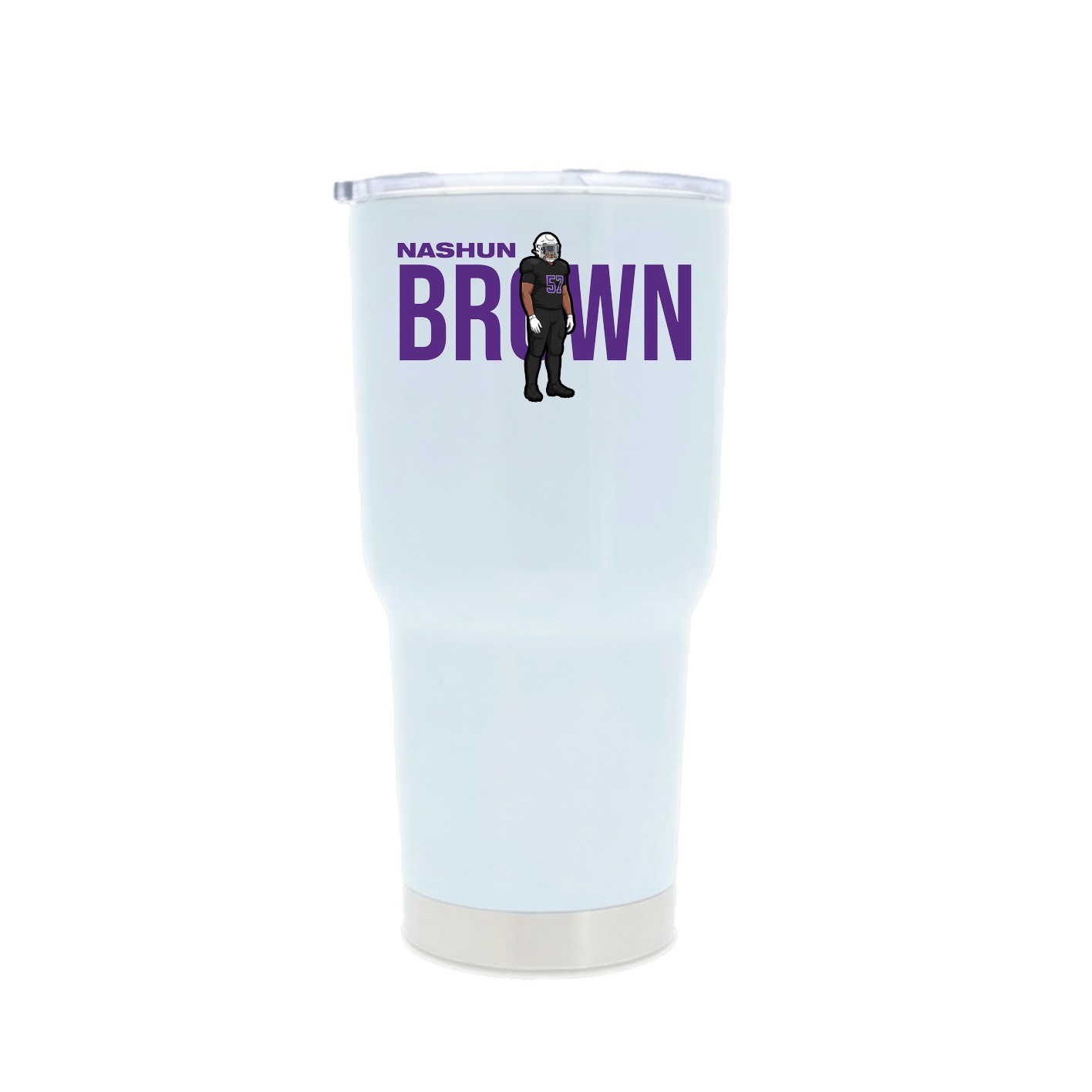 30oz Stainless Steel Tumbler — Player Name in White