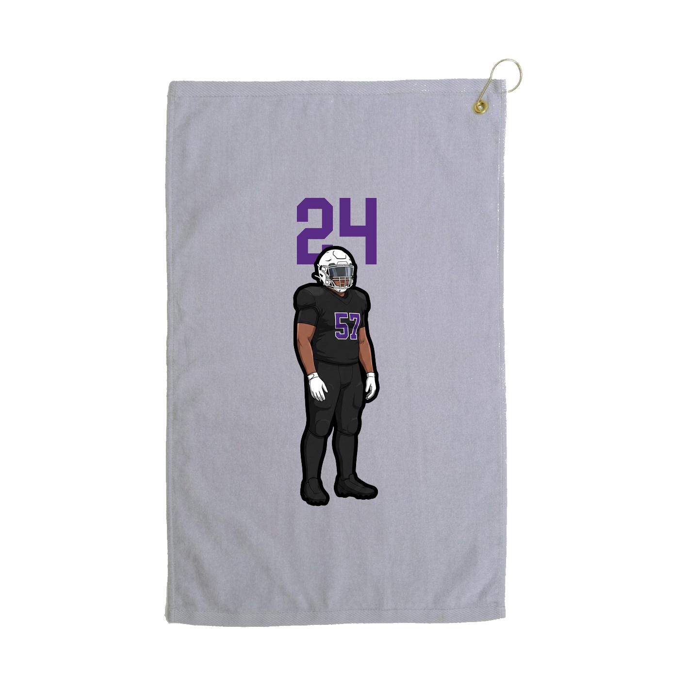 Golf Towel — Number Top in Grey