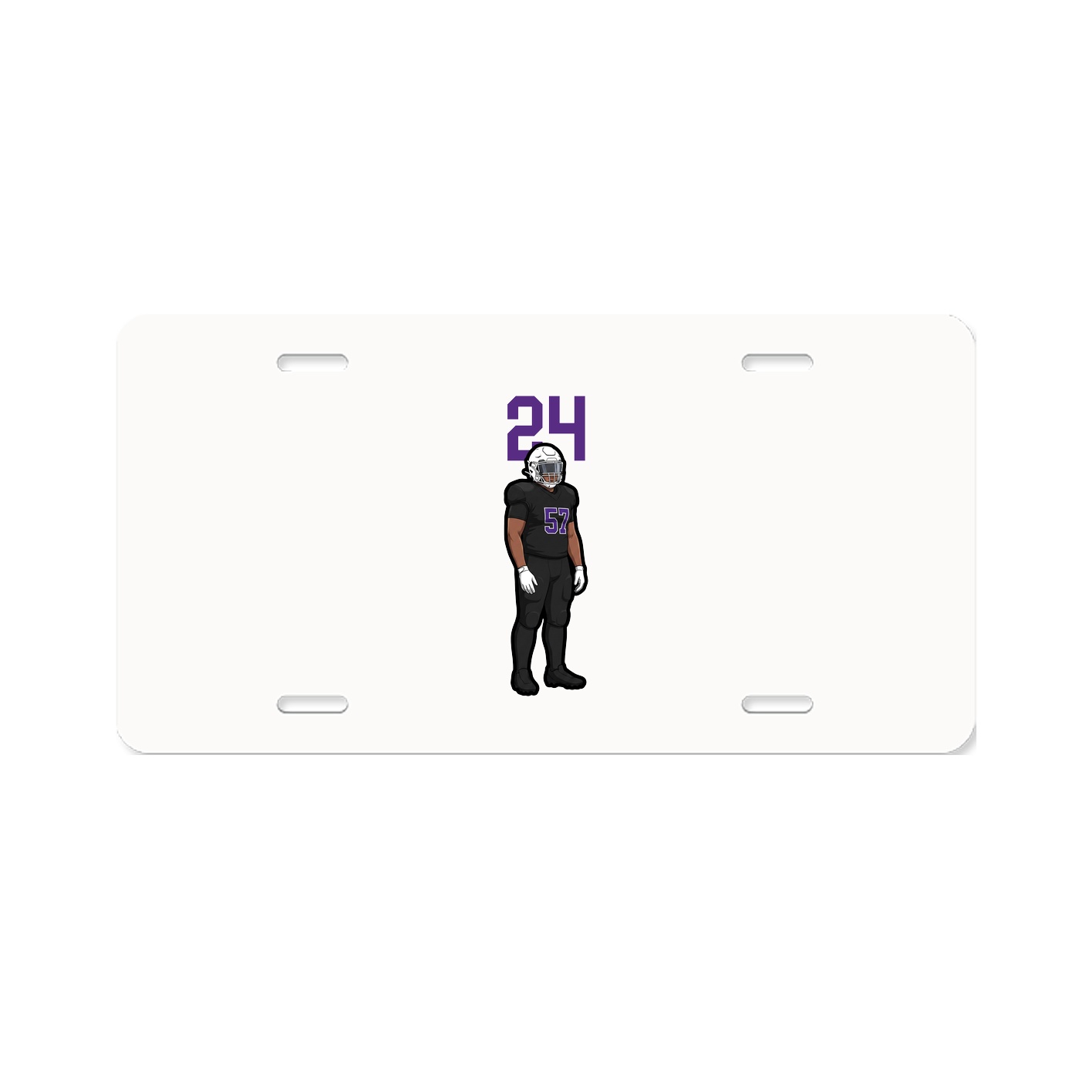 License Plate — Number Top in Classic