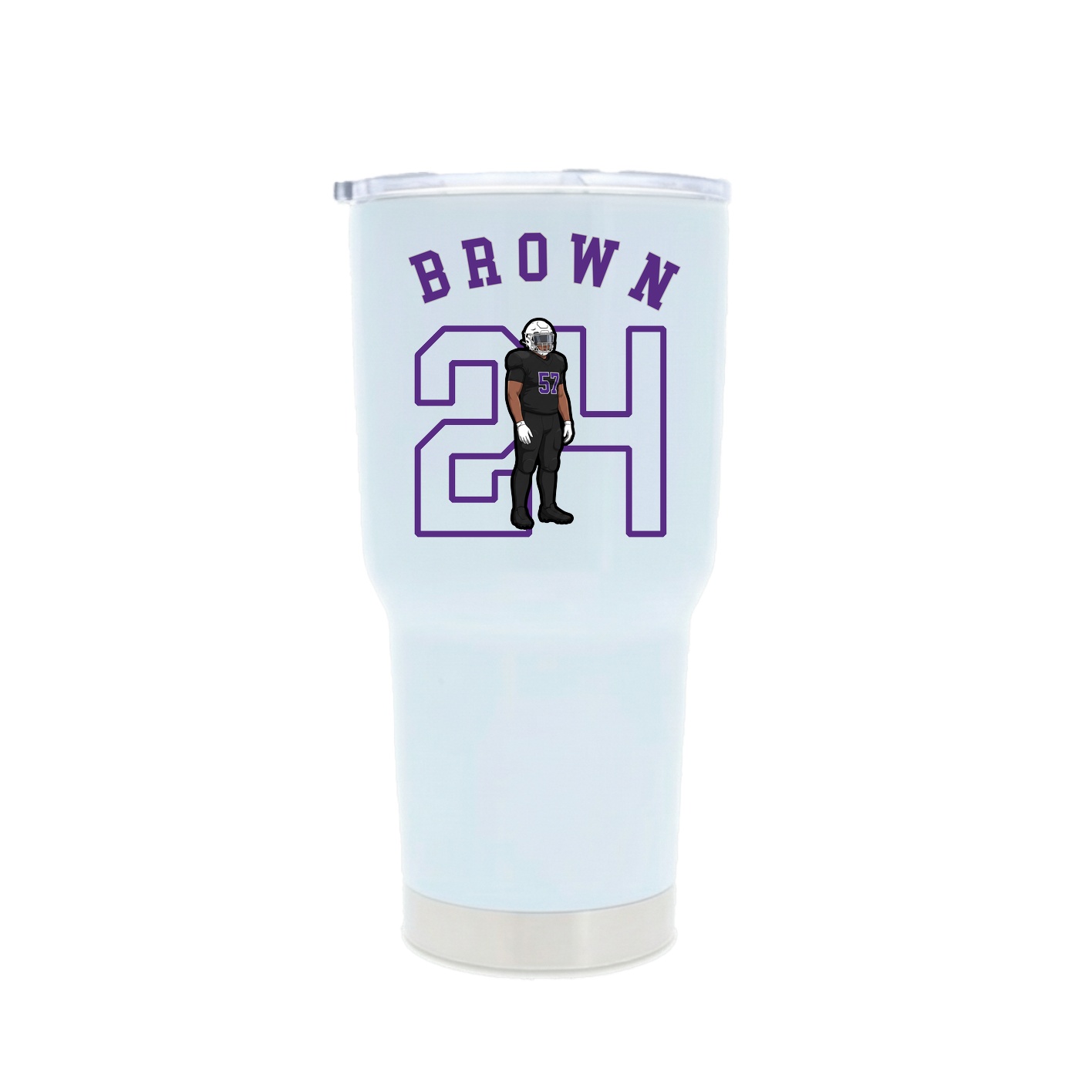 30oz Stainless Steel Tumbler — Shirsey Arch in White