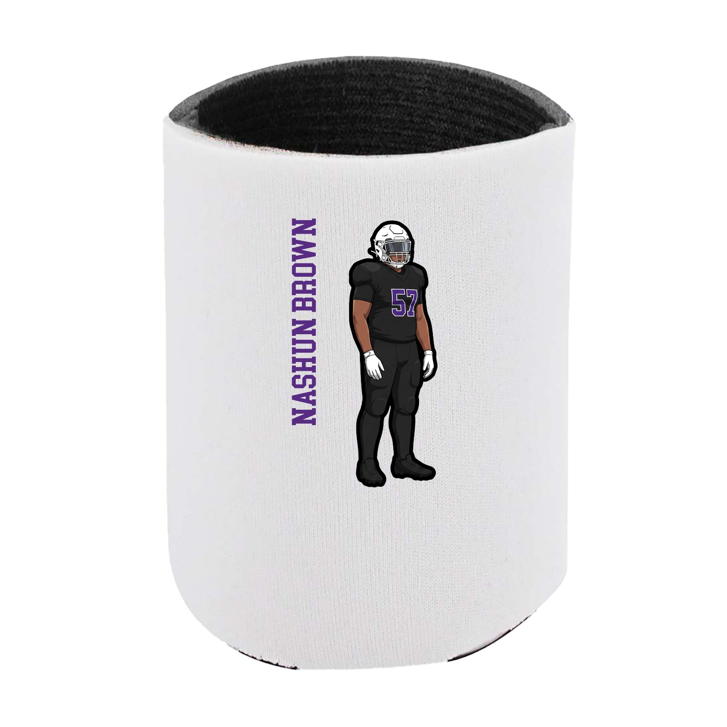 Can Holder — Name Vertical in White