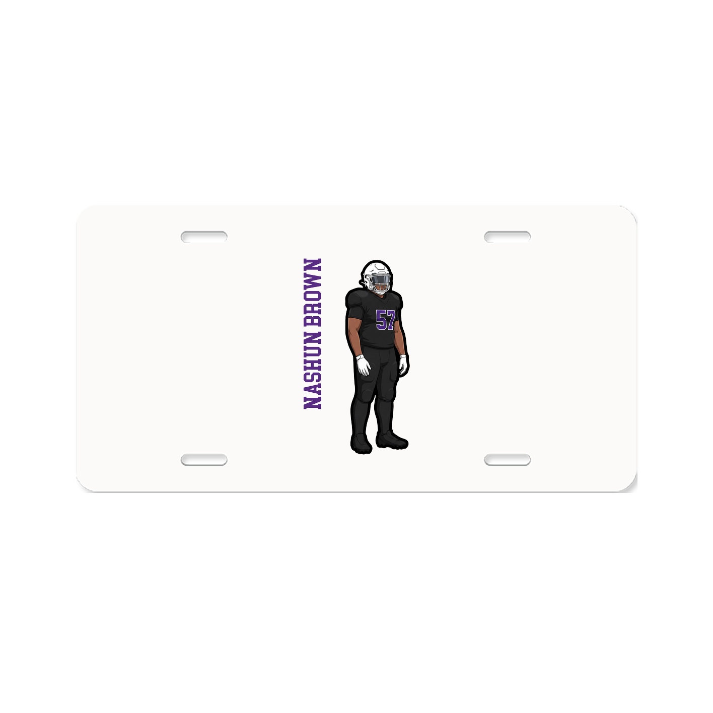 License Plate — Name Vertical in Classic