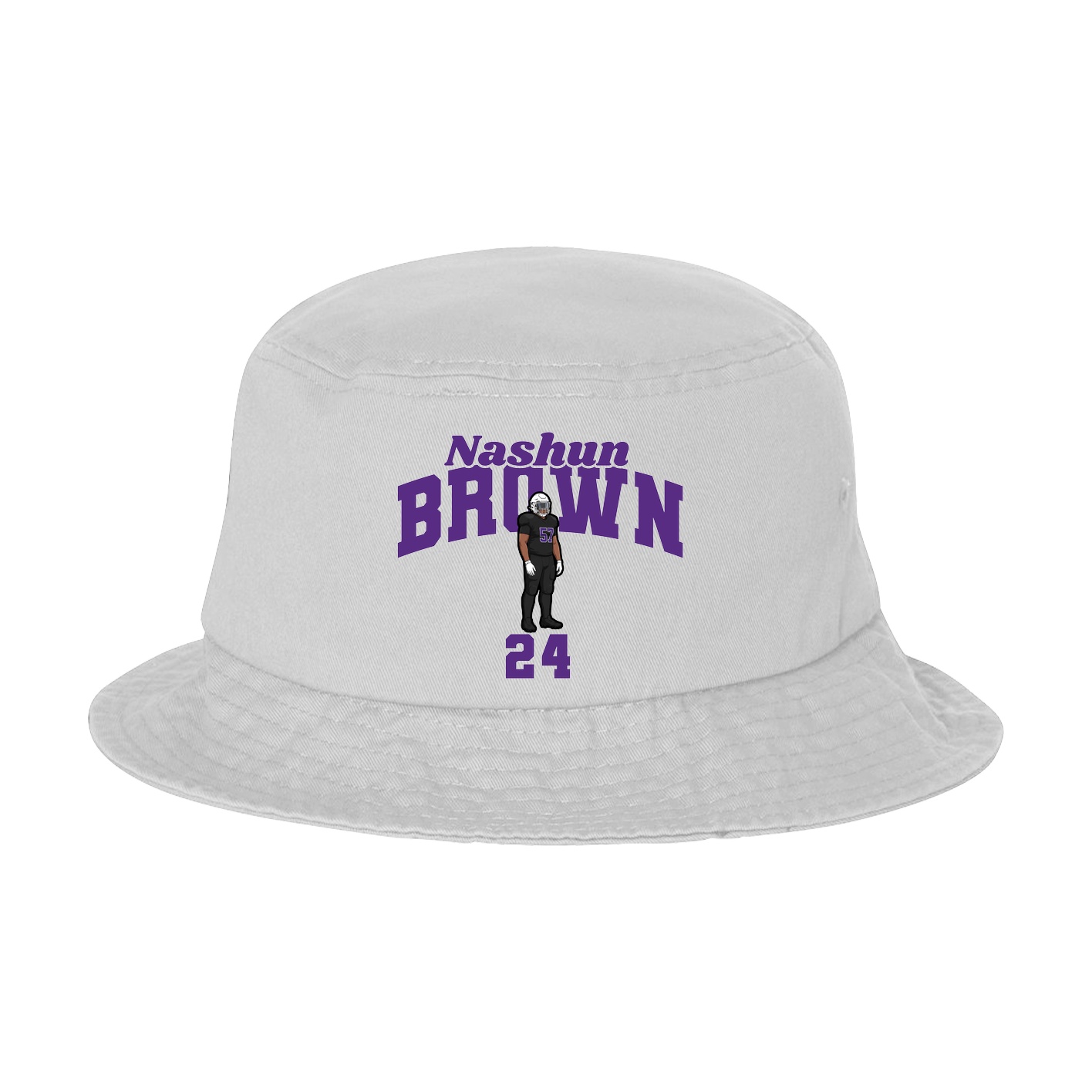 Bucket Cap — Signature Arch in White
