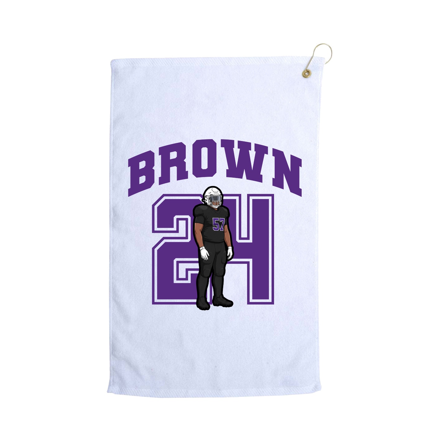 Golf Towel — Number in White