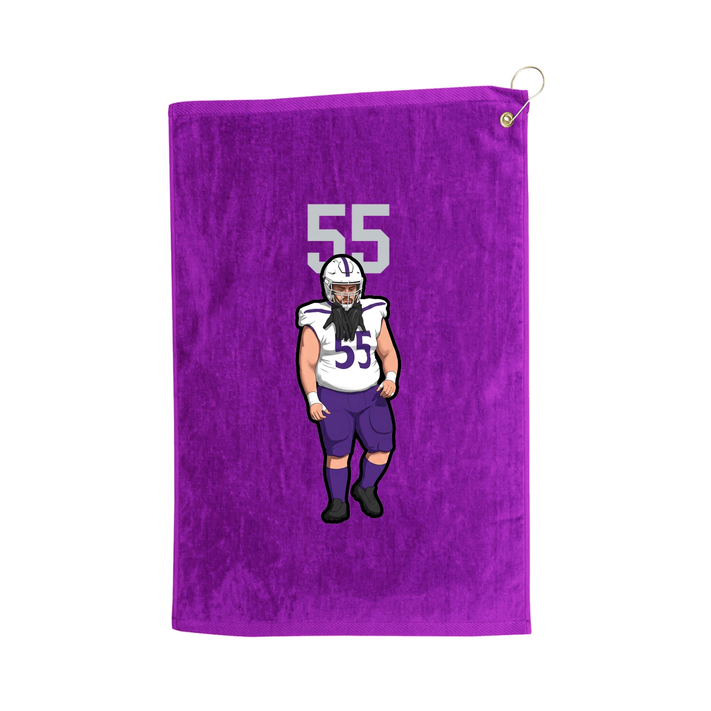 Golf Towel — Number Top in Purple