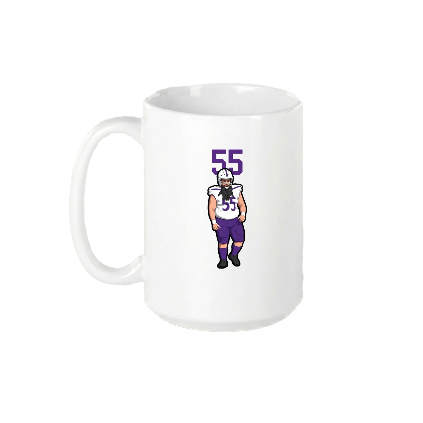 15oz Coffee Mug — Number Top in White
